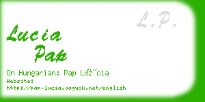 lucia pap business card